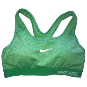 XS Green Nike Pro Dri-Fit Sports Bra Work Out Clothes Athletic Attire